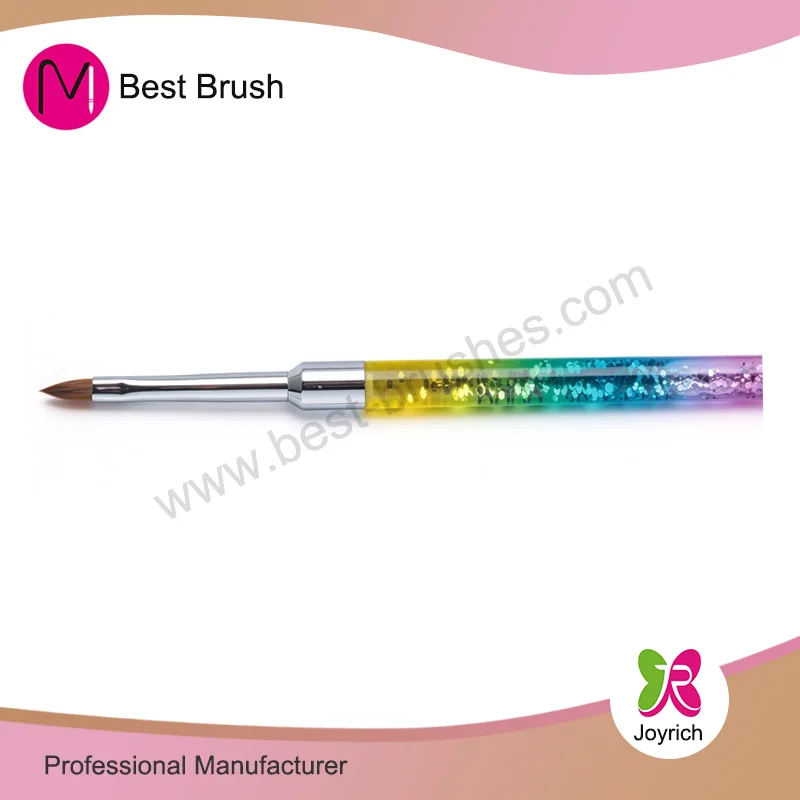 3 warna Sparkle Kolinsky 3D Nail Brush