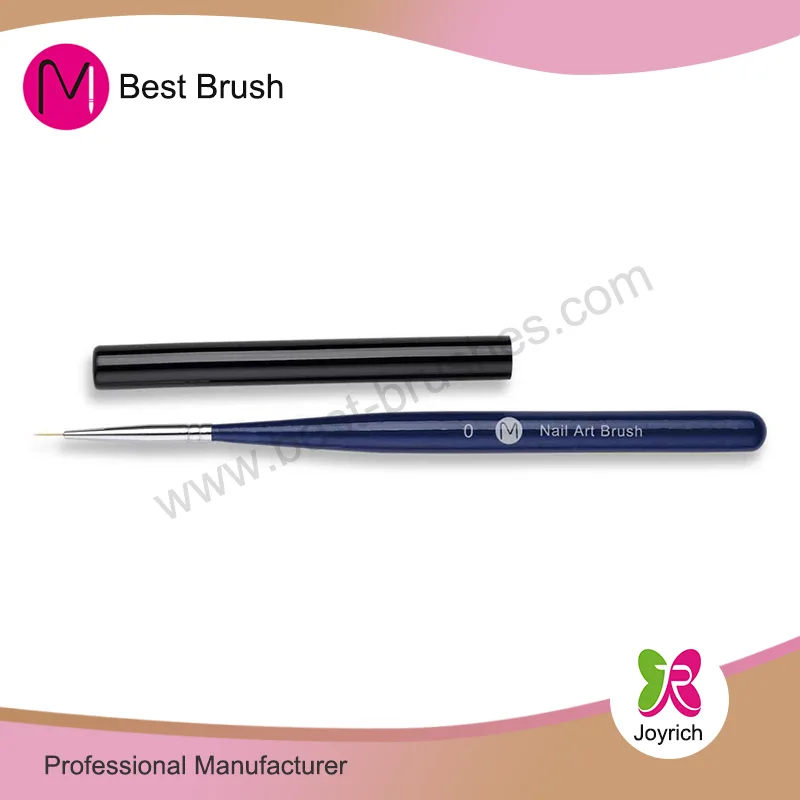Peteng Biru Kayu Black Cap Nail Art Sikat