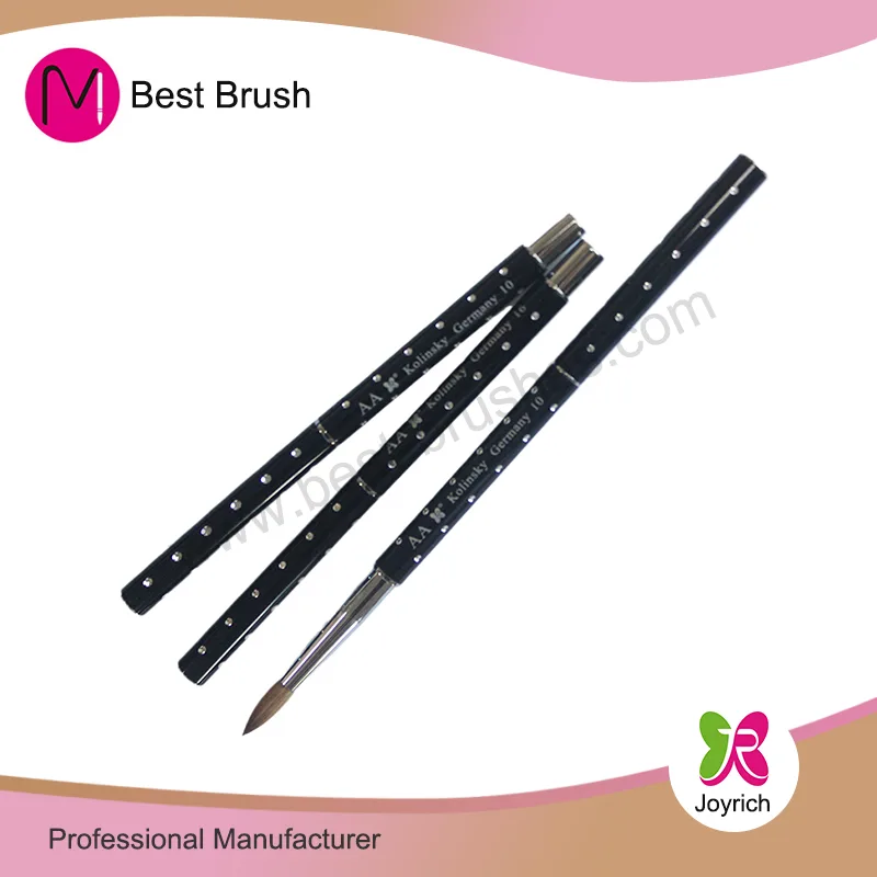 Long Black Cap Kolinsky Acrylic Nail Brush