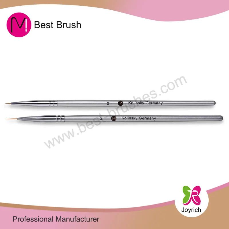 Sikat Nail Art Gagang Kayu Perak