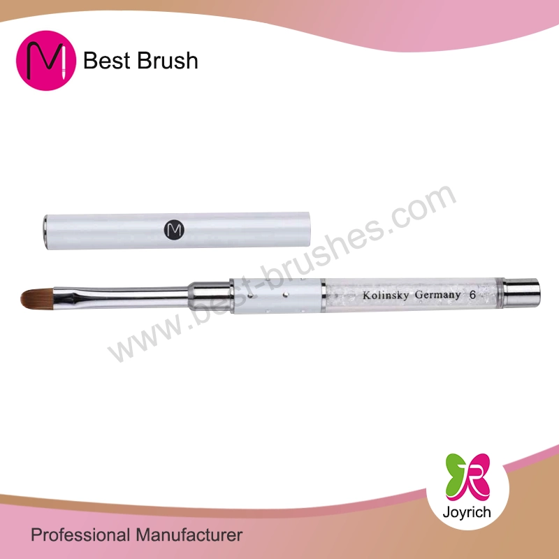 Sikat gel logam metal putih putih kanthi rhinestone